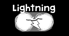 A lightning cloud appears over the head of the enemy. Shortly after, a lightning bolt strikes.